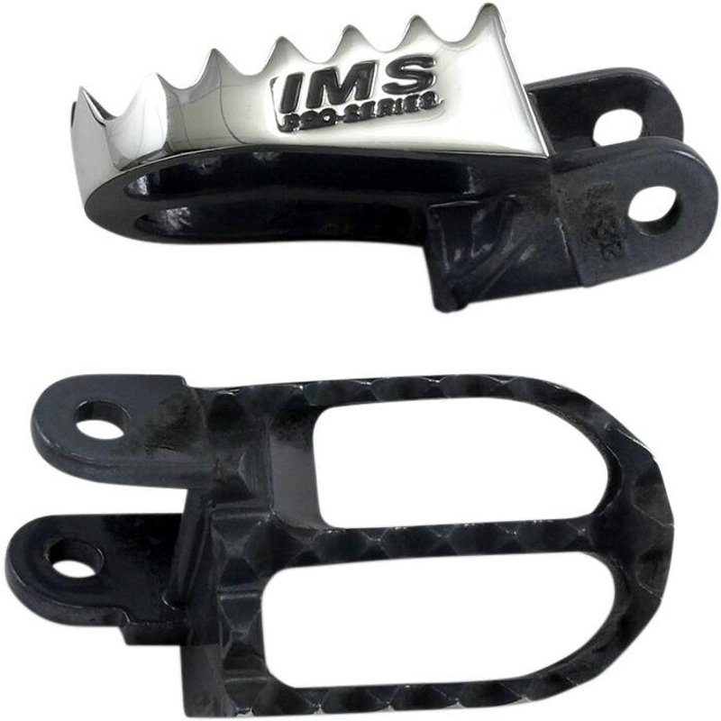 292211-4 - IMS Pro-Series Footpegs For Honda CR80B 1996-2002 - Black/Silver