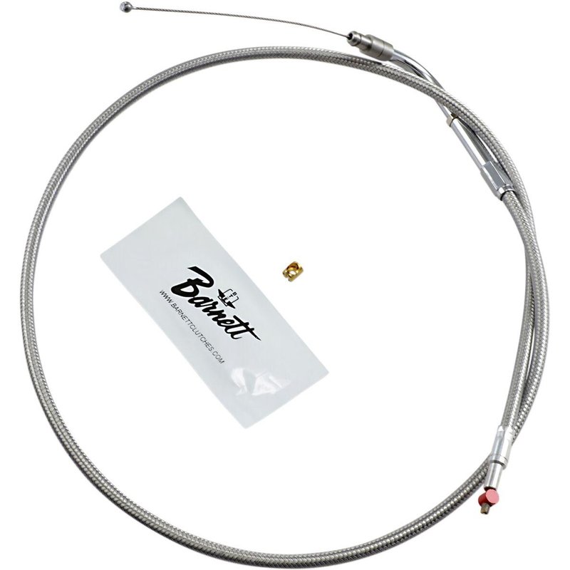 102-30-30015 - Barnett Stainless Steel Throttle Cable For Harley Davidson FLSTC1340 1996-1999 81.5cm (32") - Silver