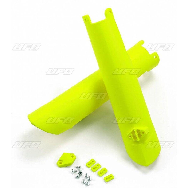 KT04055#DFLU - UFO Fork Guards For Husqvarna FC250 2015-2022 Lower - Fluorescent Yellow