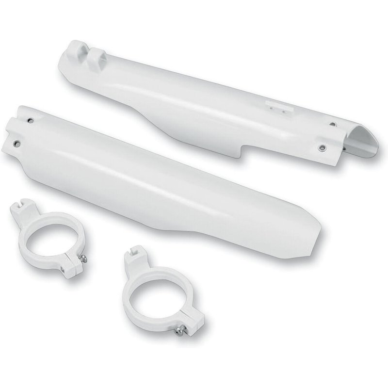 SU03905@041 - UFO Fork Guards For Suzuki RM125 1999-2003 - White