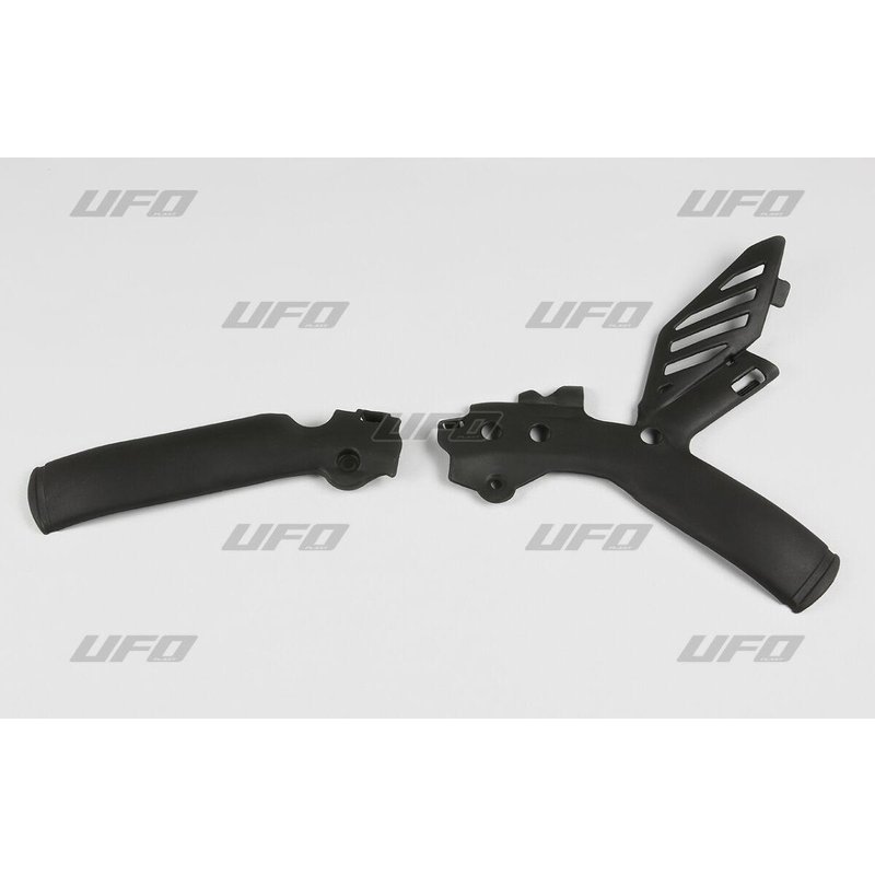KT04001#001 - UFO Frame Guards For KTM EXC125 2008-2011 - Black