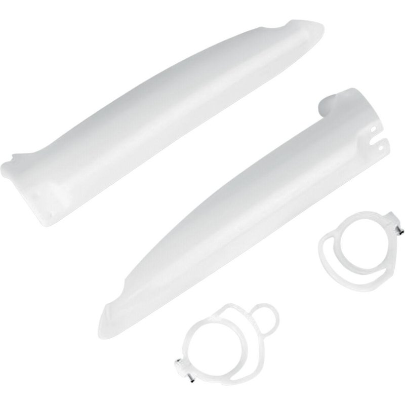 KA02770@280 - UFO Fork Guards For Kawasaki KX125 1994-1995 - White