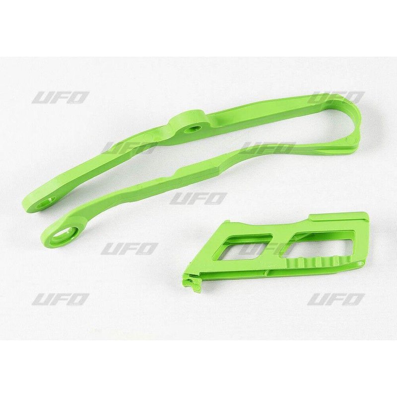 KA04744@026 - UFO Chain Guide & Chain Slider Kit For Kawasaki KXF250 2017-2020 Green