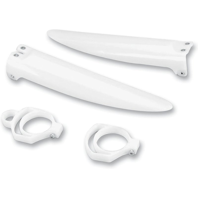 KA03711#280 - UFO Fork Guards For Kawasaki KX 85 2001-2006 - White