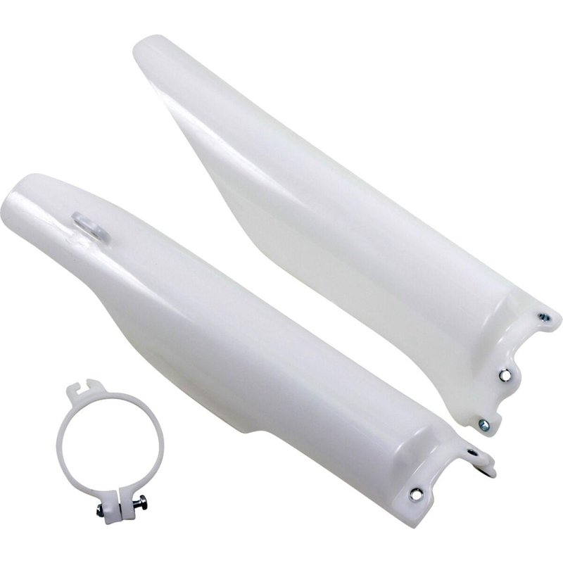 KA03760#280 - UFO Fork Guards For Kawasaki KX125 2004-2008 - White