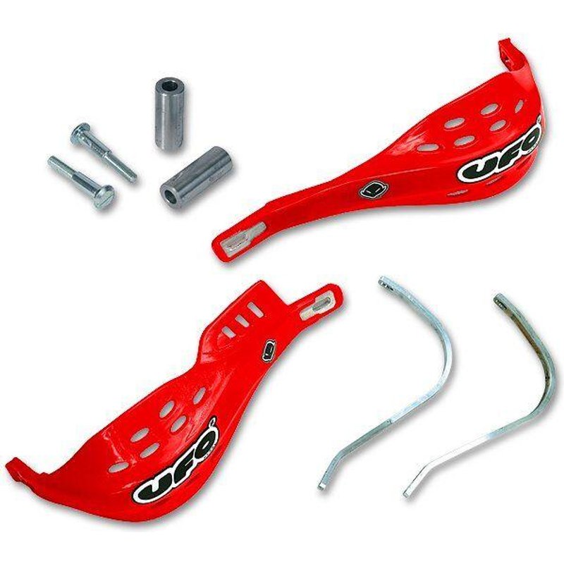 PM01625@070 - UFO Jumpy Supermotard Hand Guards For Pro Taper Handlebars - Red