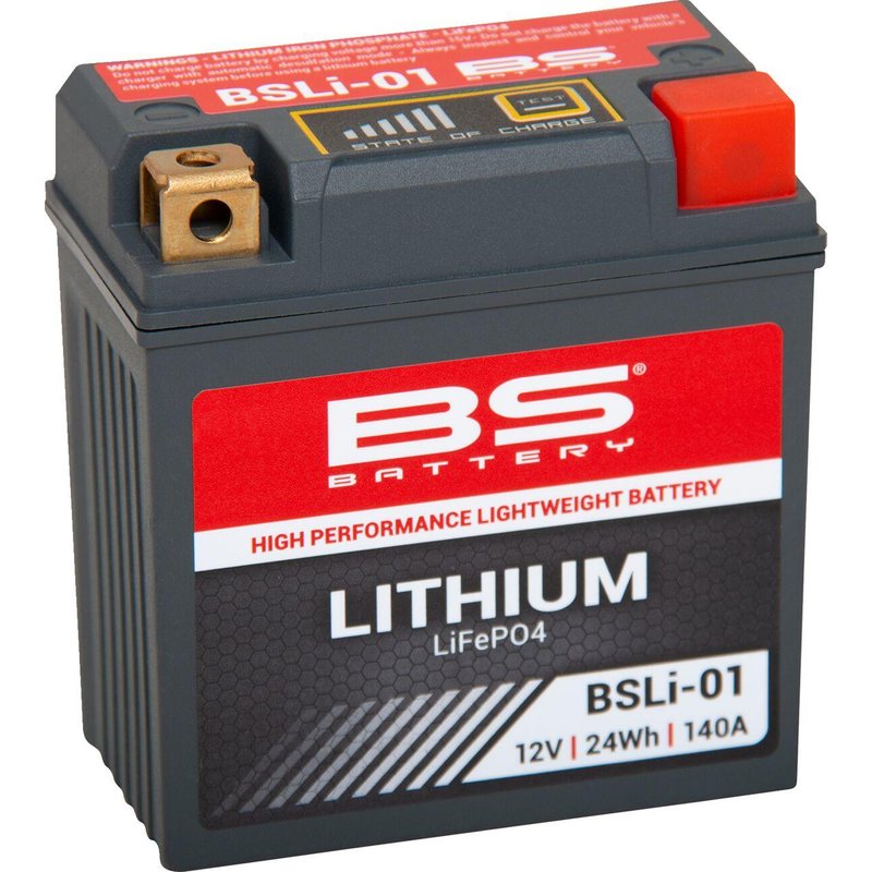 360101 - BS Battery Lithium LiFePO4 Battery For Honda CRF250R 2018-2024 - Black