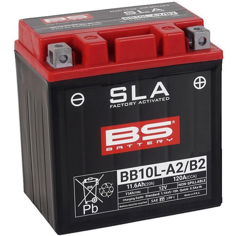 300677 - BS Battery SLA AGM Battery For Piaggio Beverly 200 2003 - Black
