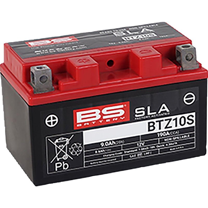 300636-1 - BS Battery SLA AGM Battery For Husqvarna 701 Enduro 2016-2024 - Black