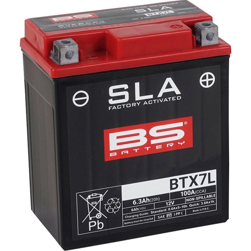 300673 - BS Battery SLA AGM Battery For Benelli BN 251 2015-2016 - Black