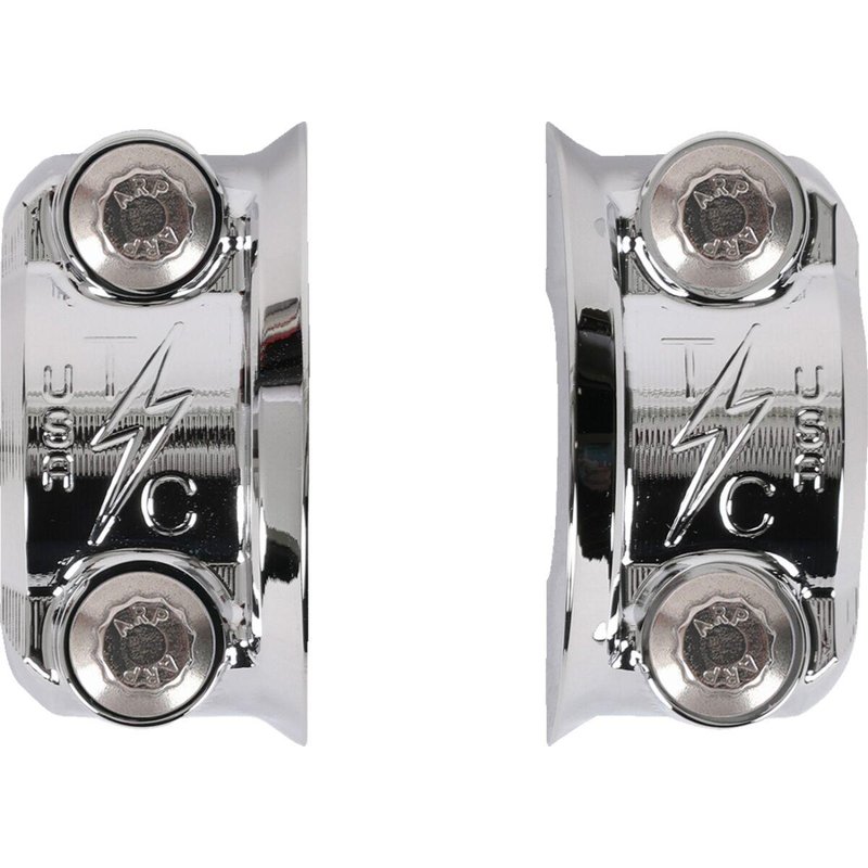 TSC-2803-3 - Thrashin Supply Co Speedway Perch Clamp Kit For Harley Davidson FLD 1690 2012-2013 - Chrome