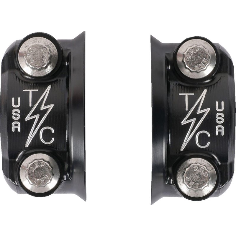 TSC-2803-4 - Thrashin Supply Co Speedway Perch Clamp Kit For Harley Davidson FLD 1690 2012-2013 - Black/Chrome