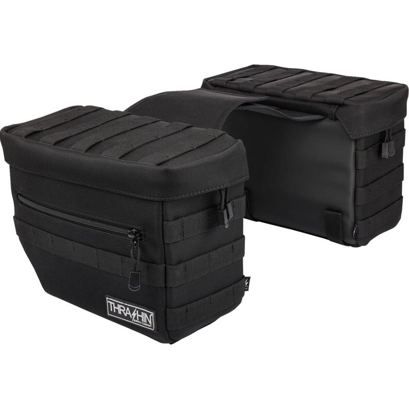 TSB-0006 - Thrashin Supply Co Essential Saddlebags For Harley Davidson FLD 1690 2012-2013 - Black