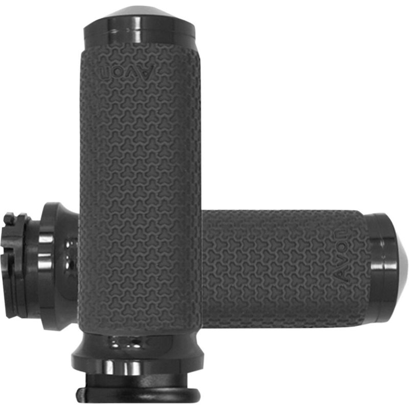 MF-63B-ANO - Avon Grips Vibration Dampening Memory Foam Grips For Harley Davidson FLD 1690 2012-2013 Large - Black
