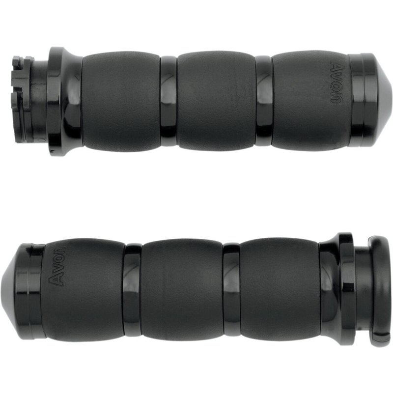 AIR-96 - Avon Grips 3-Ring Velvet Air Grips For Harley Davidson FLD 1690 2012-2013 - Black