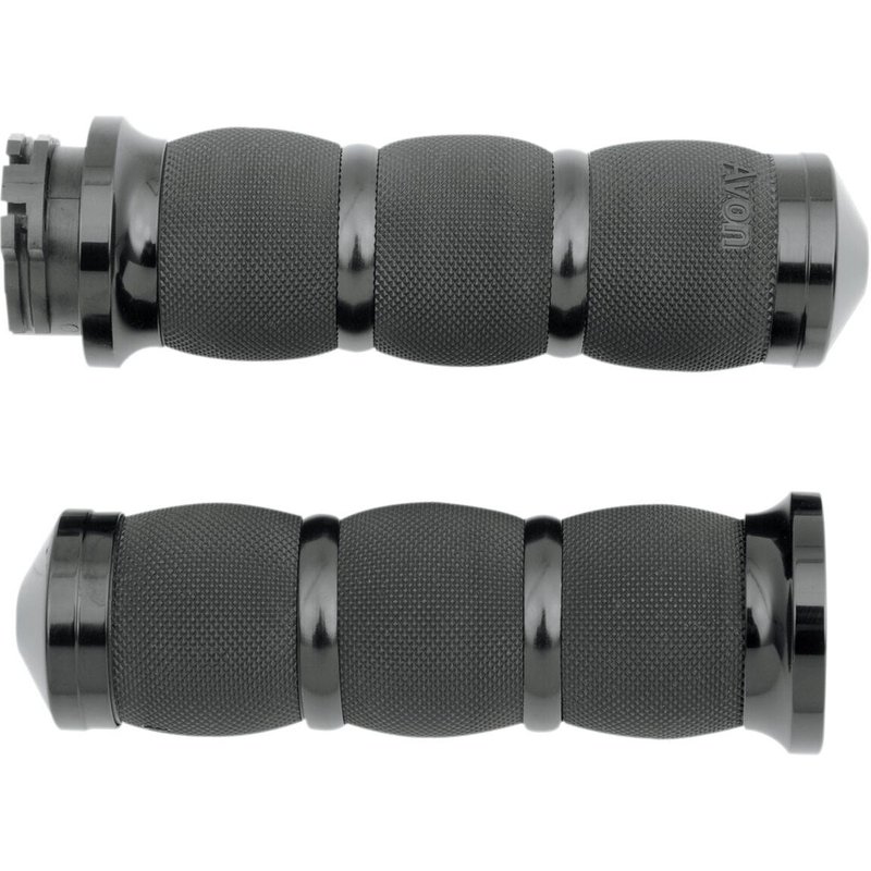 AIR-90-ANO - Avon Grips 3-Ring Air Cushioned Grips For Harley Davidson FLD 1690 2012-2013 - Black