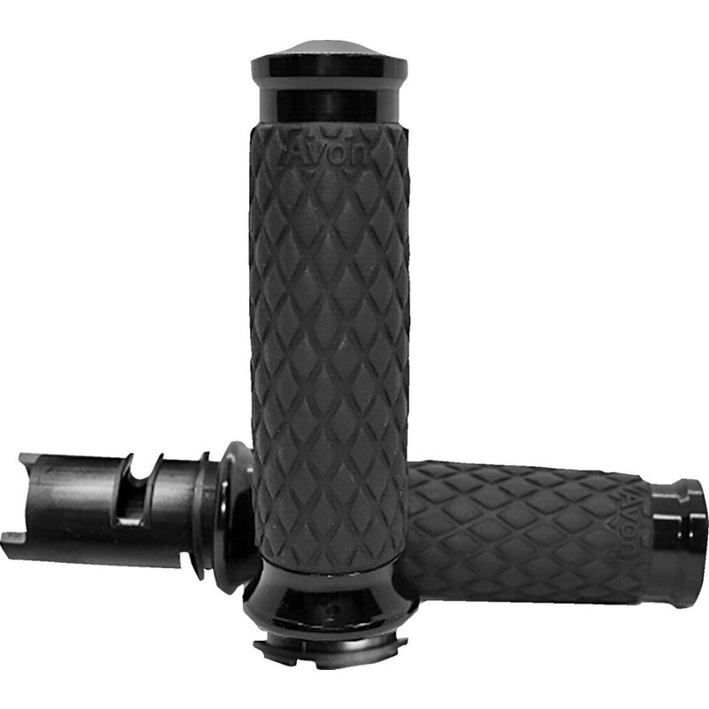 DIA-65-ANO-F24 - Avon Grips Contour Grips For Harley Davidson FLDE 1750 2018-2020 Diamond - Black