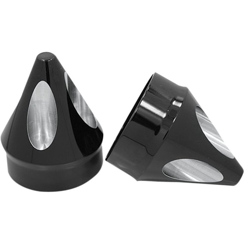 AXL-SPK-ANO - Avon Grips Axle Nut Covers For Harley Davidson FLDE 1750 2018-2019 Front - Black