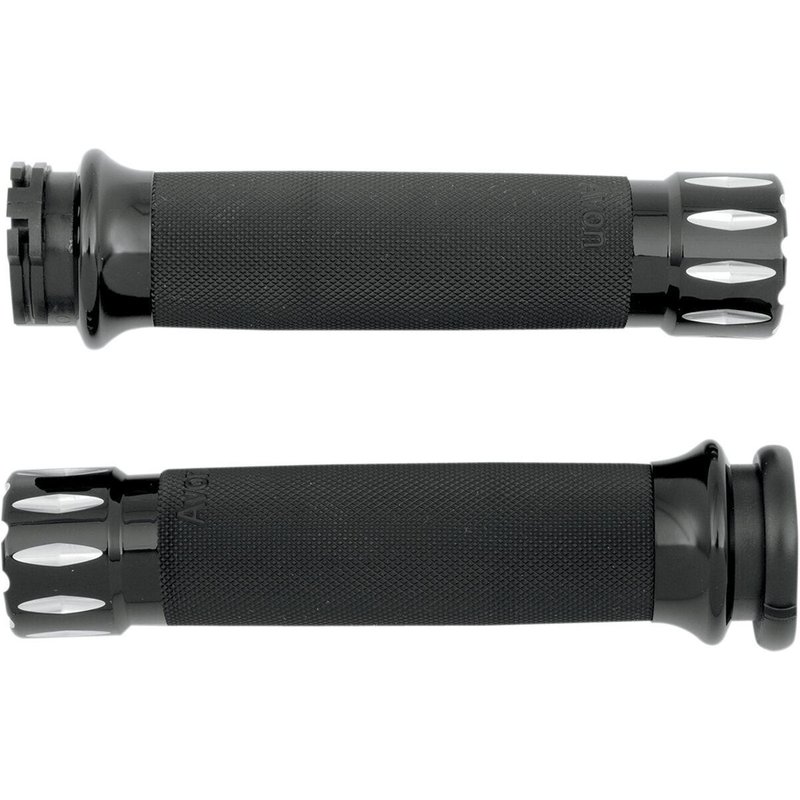 CC-86-ANO-RIV - Avon Grips Rival Custom Grips For Harley Davidson FLD 1690 2012-2013 - Black