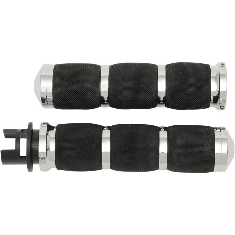 MT-IN-AIR-90-CH - Avon Grips 3-Ring Air Cushioned Grips For Indian Chief 111 ABS 2014-2017 - Black/Chrome