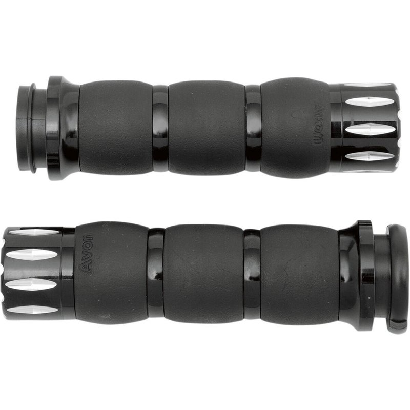 AIR-96-AN-FL-RI - Avon Grips Rival Velvet Air Grips For Harley Davidson FLDE 1750 2018-2020 - Black