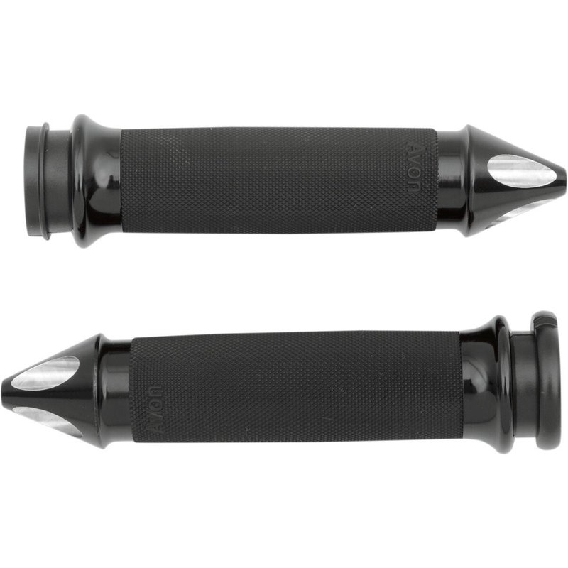 CC-86-ANO-SP-FL - Avon Grips Custom Spike End Grips For Harley Davidson FLDE 1750 2018-2020 - Black