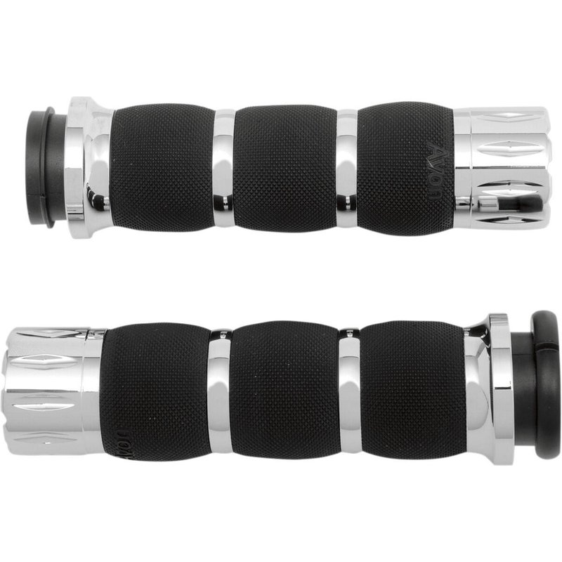 AIR-90-FLY-RIV - Avon Grips Rival Air Cushioned Grips For Harley Davidson FLDE 1750 2020 - Chrome