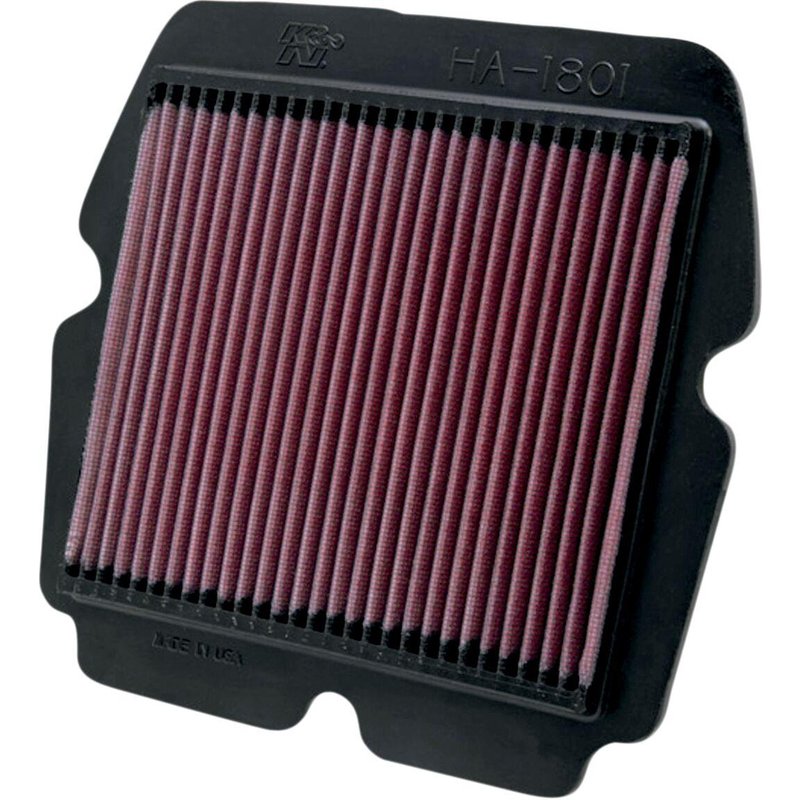 HA-1801 - K&N High Flow Air Filter For Honda GL 1800 2001-2017 - Black/Red