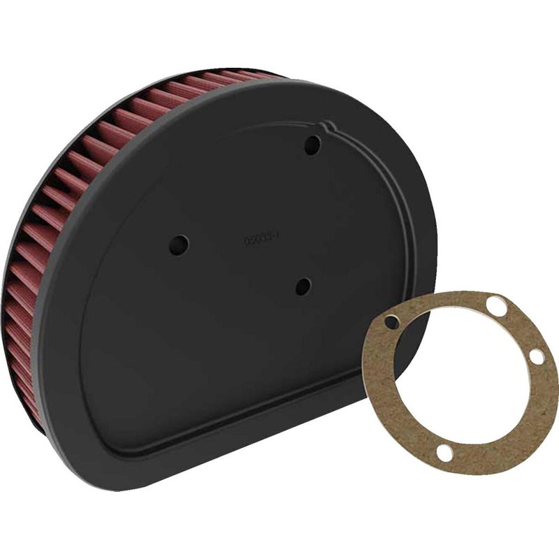 HD-1499 - K&N High Flow Air Filter For Harley Davidson FLHR 1450 1999-2003 - Black/Red