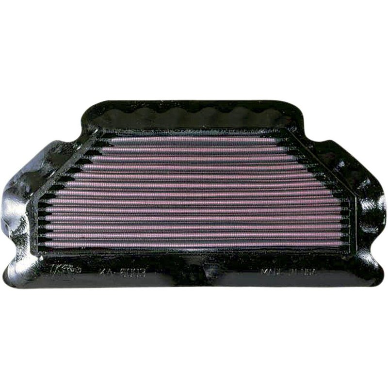 KA-6003 - K&N High Flow Air Filter For Kawasaki ZX-6 R 636 2003-2004 - Black/Red