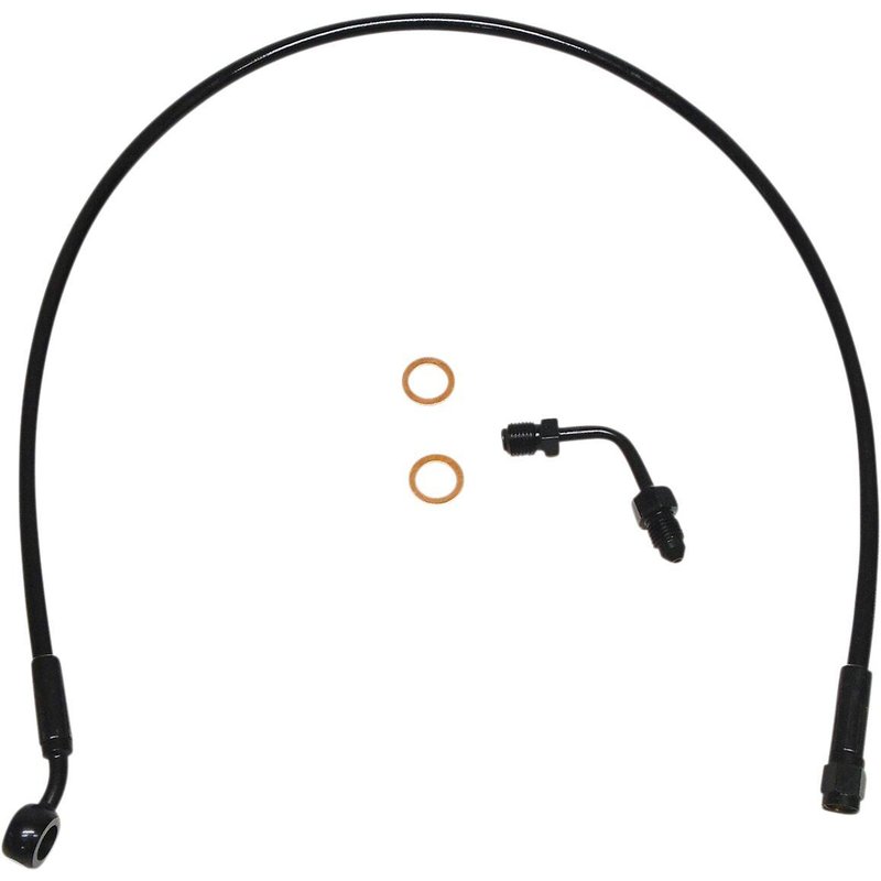 SBB1507-30 - Magnum Shielding XR Brake Hose with Adapter For Harley Davidson FXFB 1750 2018-2019 Front/Upper 76 cm (30") - Black