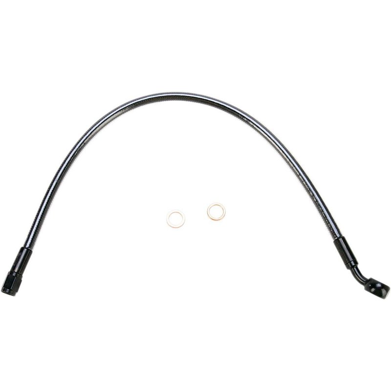 47117 - Magnum Shielding Braided Non-ABS Front Brake Hose Kit For Harley Davidson FXDX 1450 1999-2003 Front/Upper 43 cm (17") - Black/Black Pearl