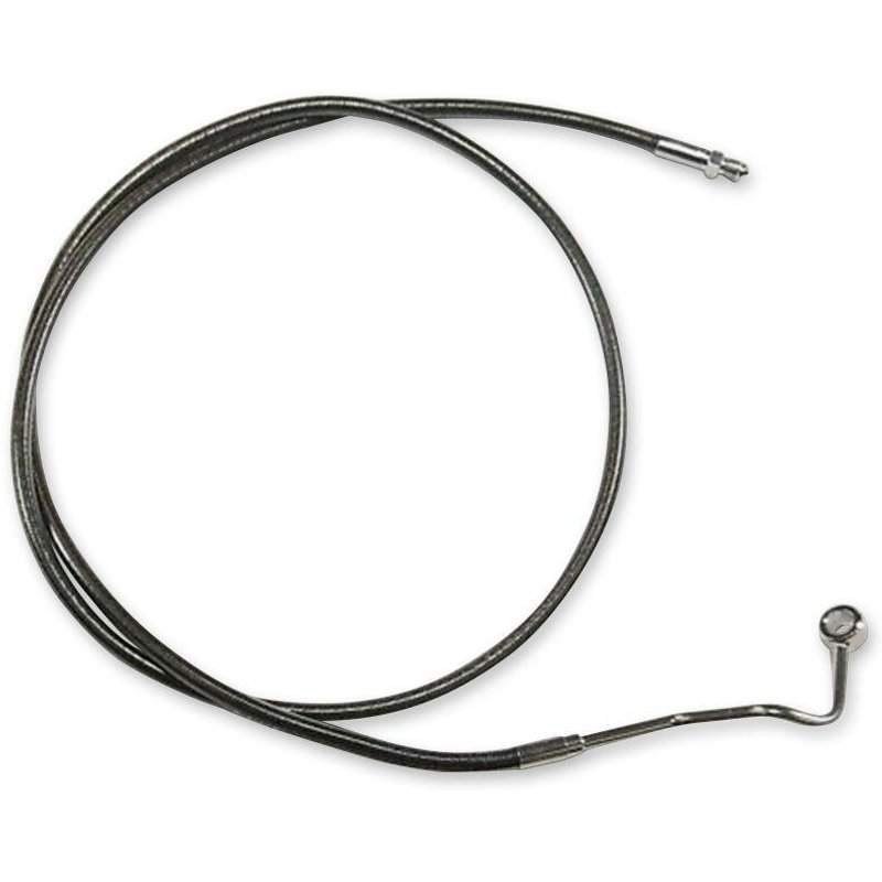AS47015 - Magnum Shielding Designer Series ABS-Specific Mid Brake Hose Kit For Harley Davidson FLH 1868 2021 Middle 38 cm (15")/48.5 cm (19") - Black/Black Pearl