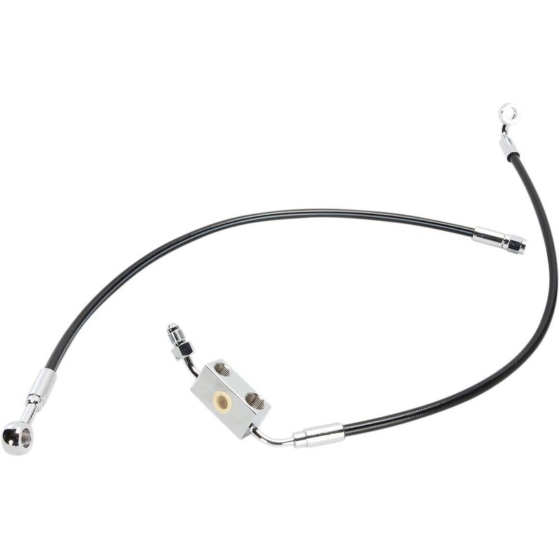 SBC1326-27 - Magnum Shielding EXtreme Response Front Brake Hose Kit for ABS For Harley Davidson XL 1200 T Front 42 cm (16-1/2")/68.5 cm (27") - Black/Chrome