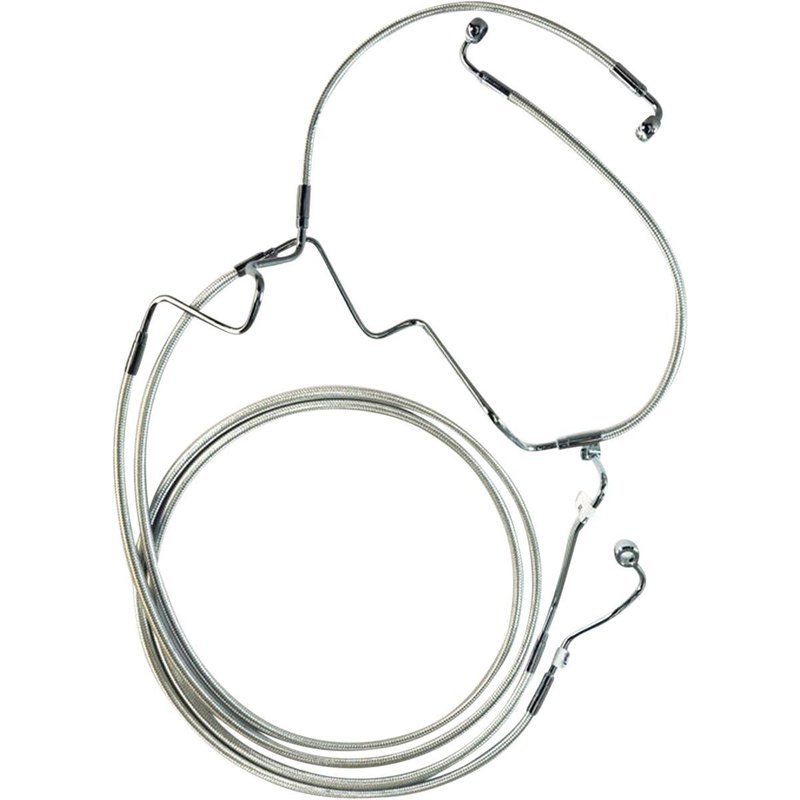 AS370164 - Magnum Shielding Designer Series Extended ABS Touring Lower Brake Hose Kit For Harley Davidson FLH 1868 2021 Front/Lower - Chrome/Sterling Chromite® II