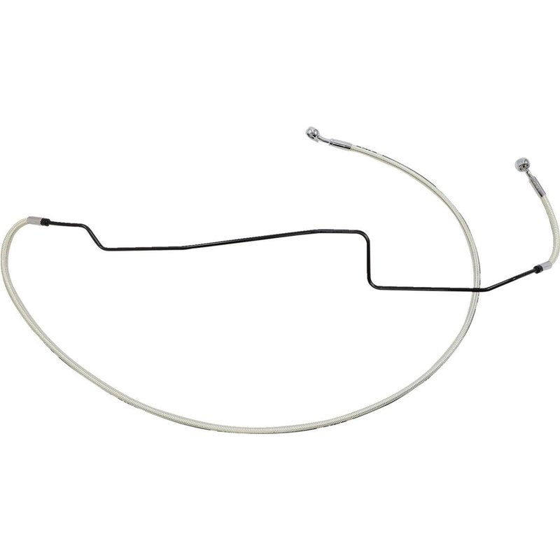 AS375142 - Magnum Shielding Braided Brake Hose For Indian Challenger 108 2020-2024 +5.1 cm (2") Front/Lower Or Upper - Chrome/Sterling Chromite® II