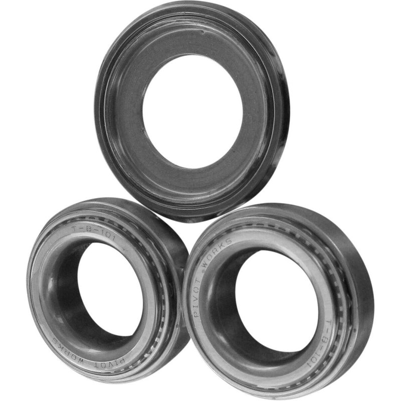 PWSSK-T01-521 - Pivot Works Steering Stem Bearing Kit For KTM EXC125 1998-2001 - Black/Chrome