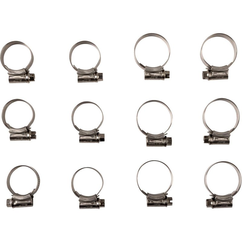 CK KAW-103 - Samco Radiator Hose Clamp Kit For Kawasaki KX450 2024-2025 - Silver