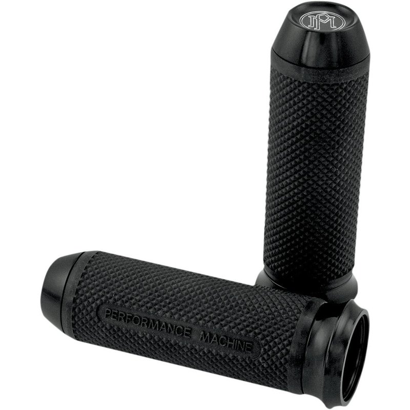 0063-2027-B - Performance Machine Elite Custom Grips For Harley Davidson FLD 1690 2012-2013 - Black