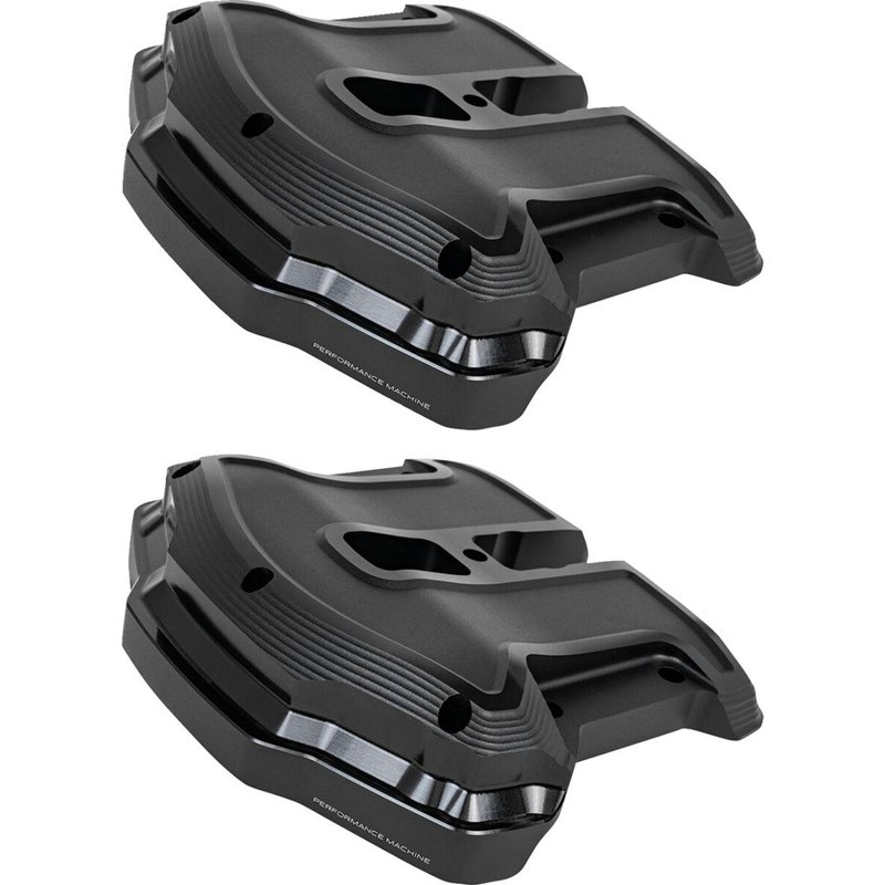 0177-2084-SMB - Performance Machine Rocker Box Covers For Harley Davidson FLDE 1750 2018-2020 - Black Ops