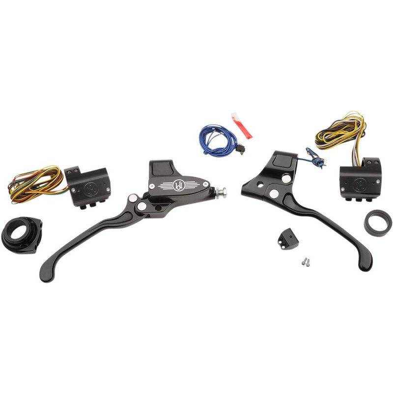 0062-4019-BM - Performance Machine Clutch & Brake Lever Control Kit For Harley Davidson FLST1340 1987-1990 - Black