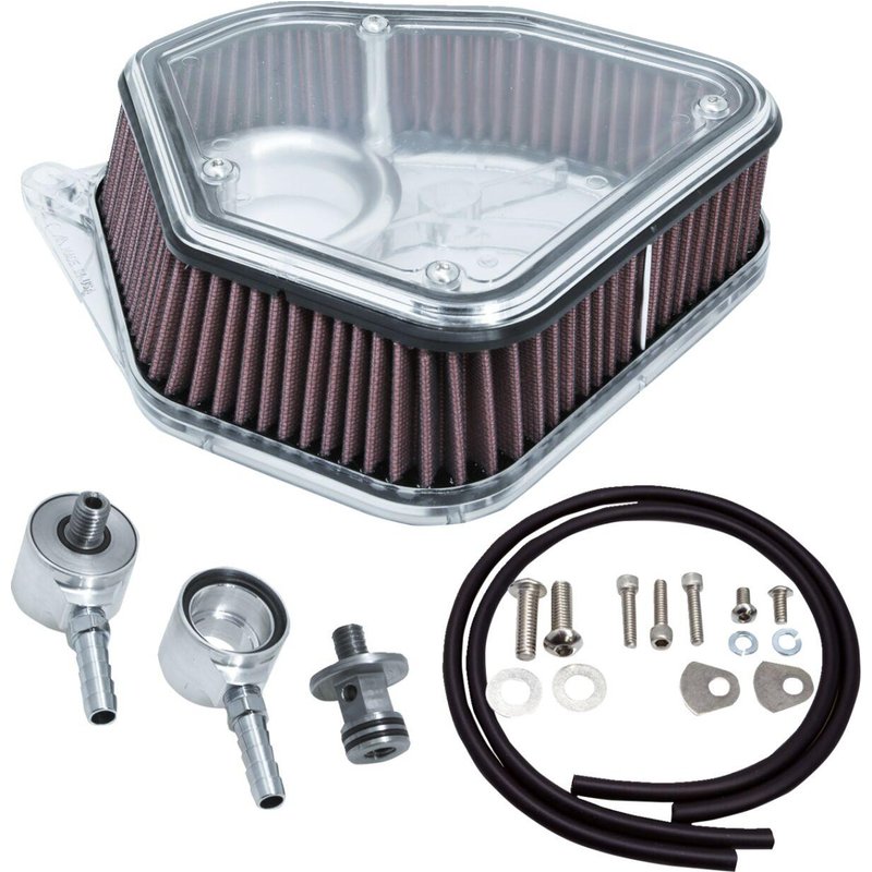 2.8M8P - Alloy Art Boom Box Air Cleaner Kit For Harley Davidson FLDE 1750 2018-2020 2.8" Height Version
