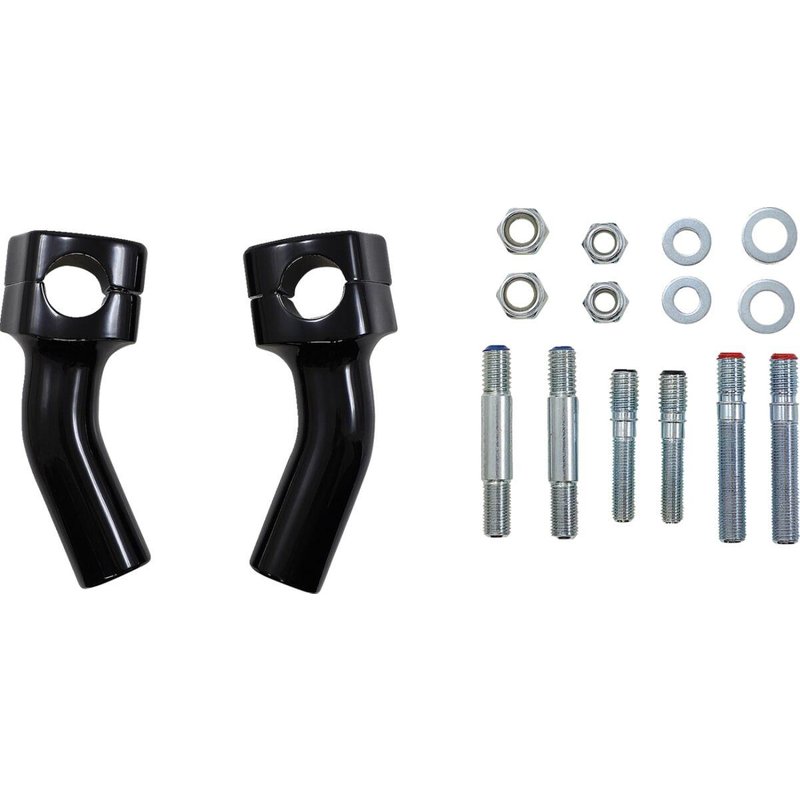 BA-7410B - Baron Kickback Handlebar Risers For Suzuki C 50 Boulevard 2005-2025 10cm (4") - Black