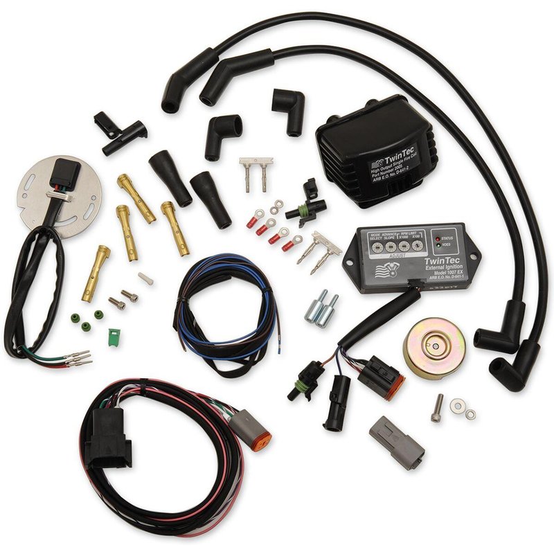 3021 - Daytona Twin TEC External Ignition Conversion Kit For Harley Davidson FLH 1200 1970-1979 - Black