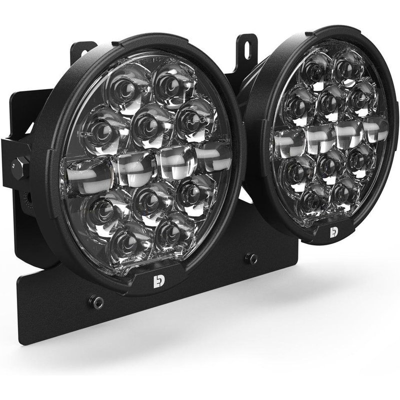 DNL.D14.10200.K - Denali D14 Destroyer LED Headlight Upgrade Kit For Harley Davidson FLTRK 1868 2020-2023