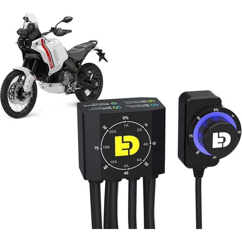 DNL.WHS.25000 - Denali Dialdim Lighting Controller For Ducati Desert X 950 2023-2024 - Black