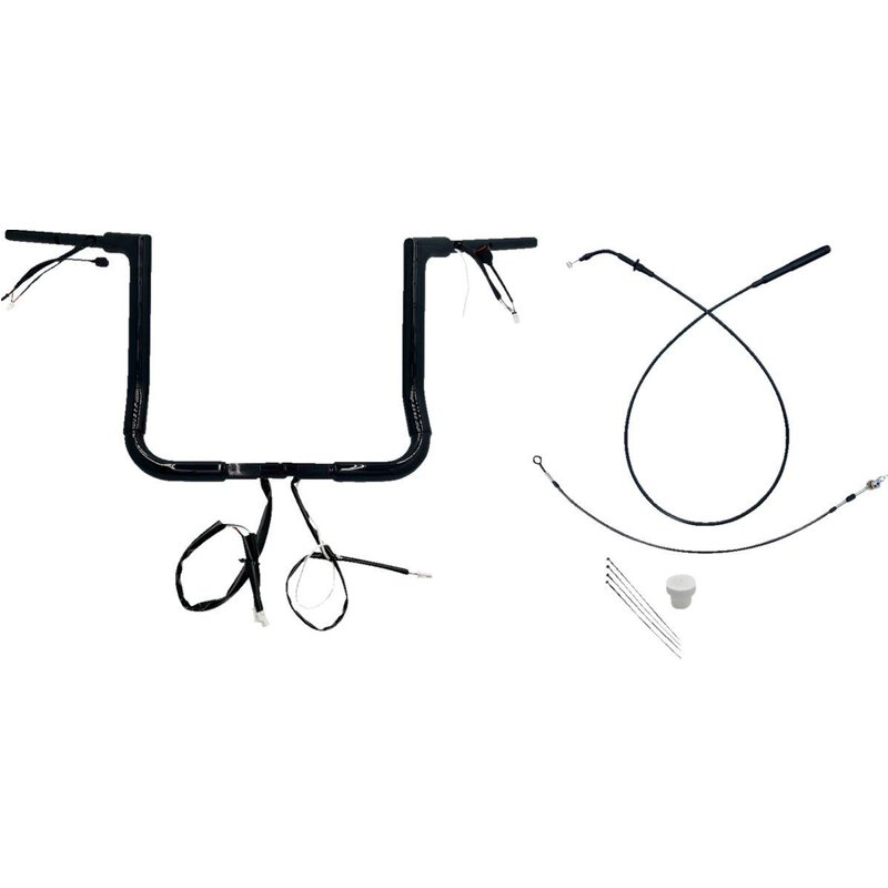 649014-B - Fat Baggers Inc. 1-1/2" EZ Install Flat Top Handlebar For Harley Davidson FLHX 1923 2024-2025 - Black