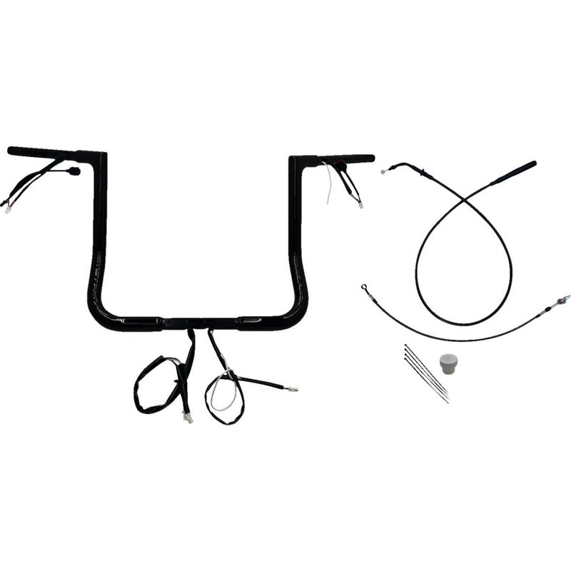 749014-B - Fat Baggers Inc. 1-1/4" EZ Install Flat Top Handlebar For Harley Davidson FLHX 1923 2024-2025 - Black