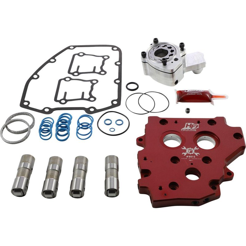 7074 - Feuling Parts HP+ Oil System Pack For Harley Davidson FLD 1690 2012-2013 - Aluminum/Red