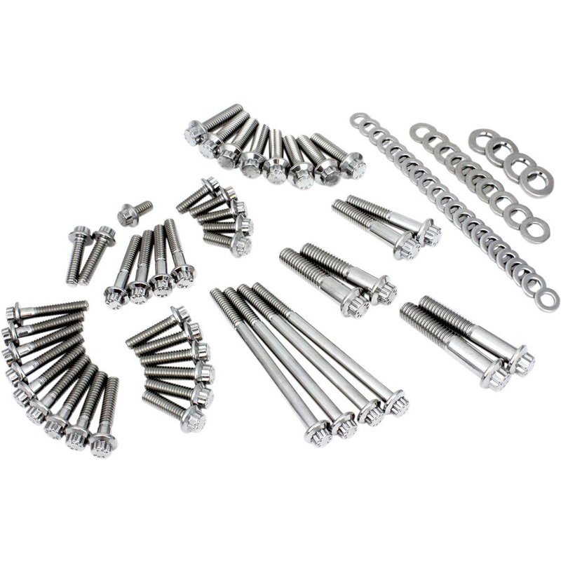 3028 - Feuling Parts 12-Point External Primary/Transmission Engine Fastener Kit For Harley Davidson FLDE 1750 2018-2020 - Silver